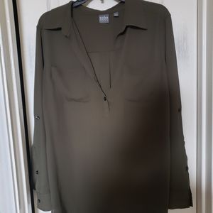 Olive green tunic top